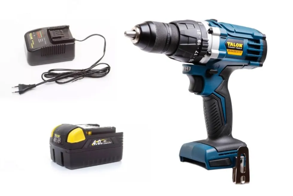 Batteridrill med slag20V med batteri og lader