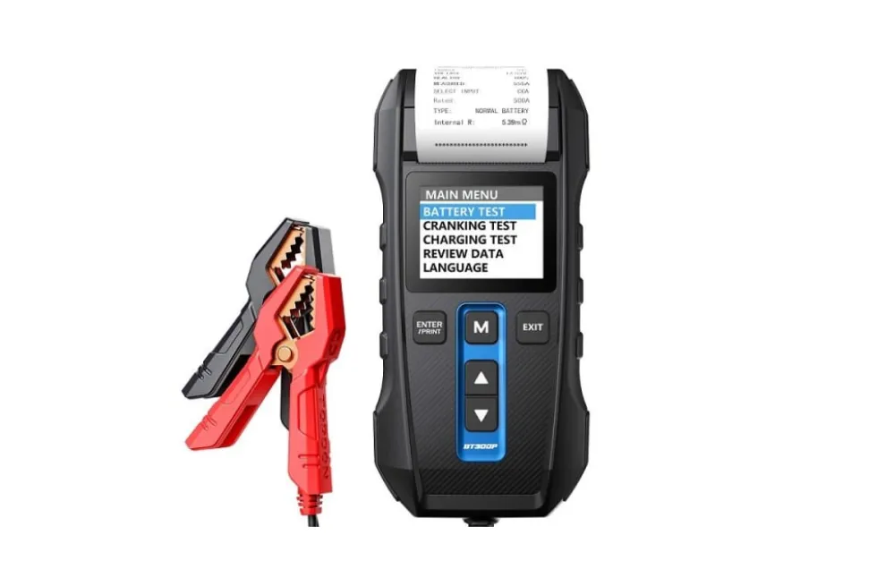 Batteritestermed utskrift