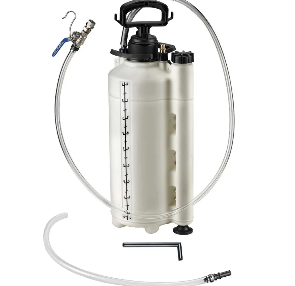Trykkanne for olje med manometer - 9 liter